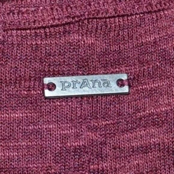 PrAna nadia plum red wrap front long sleeve casual office holiday work dress - Picture 8 of 10